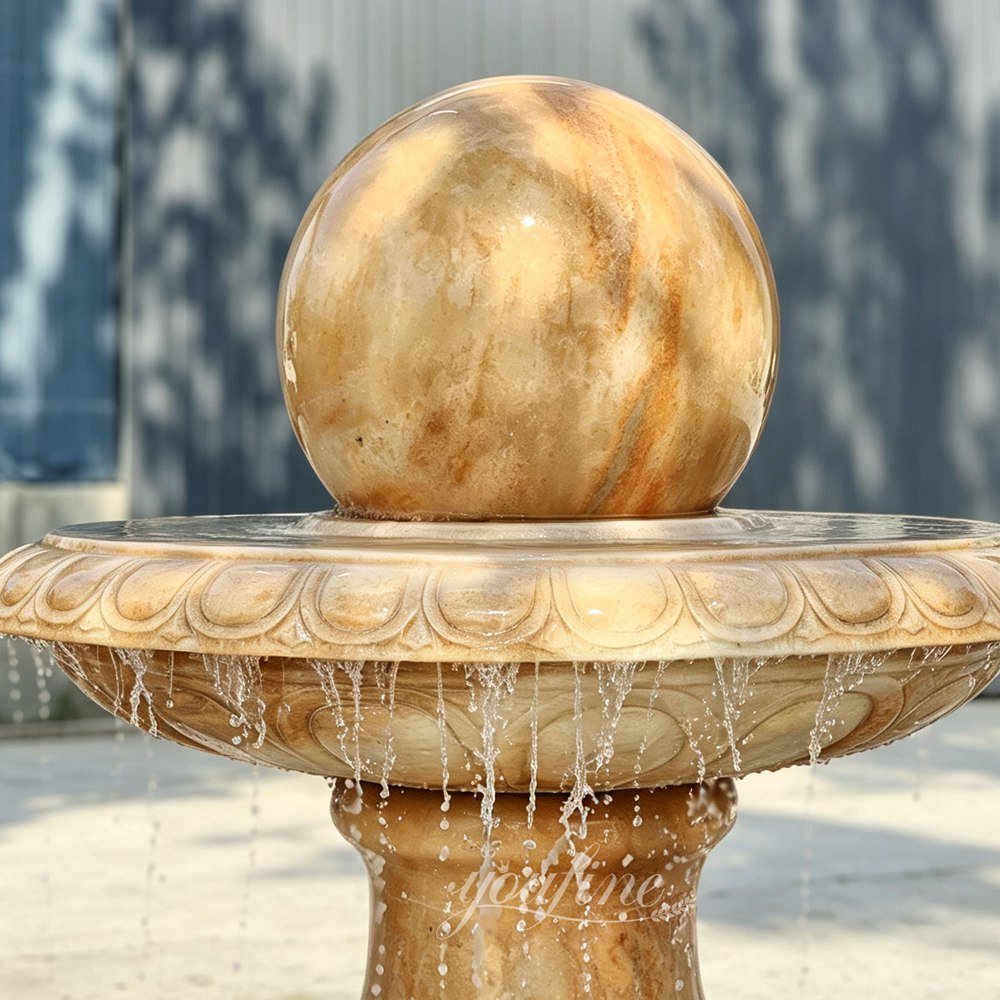 rotation of the marble sphere fountain