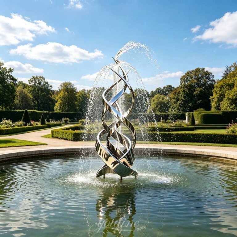 stainless steel aquatic grass fountain for outdoor decor