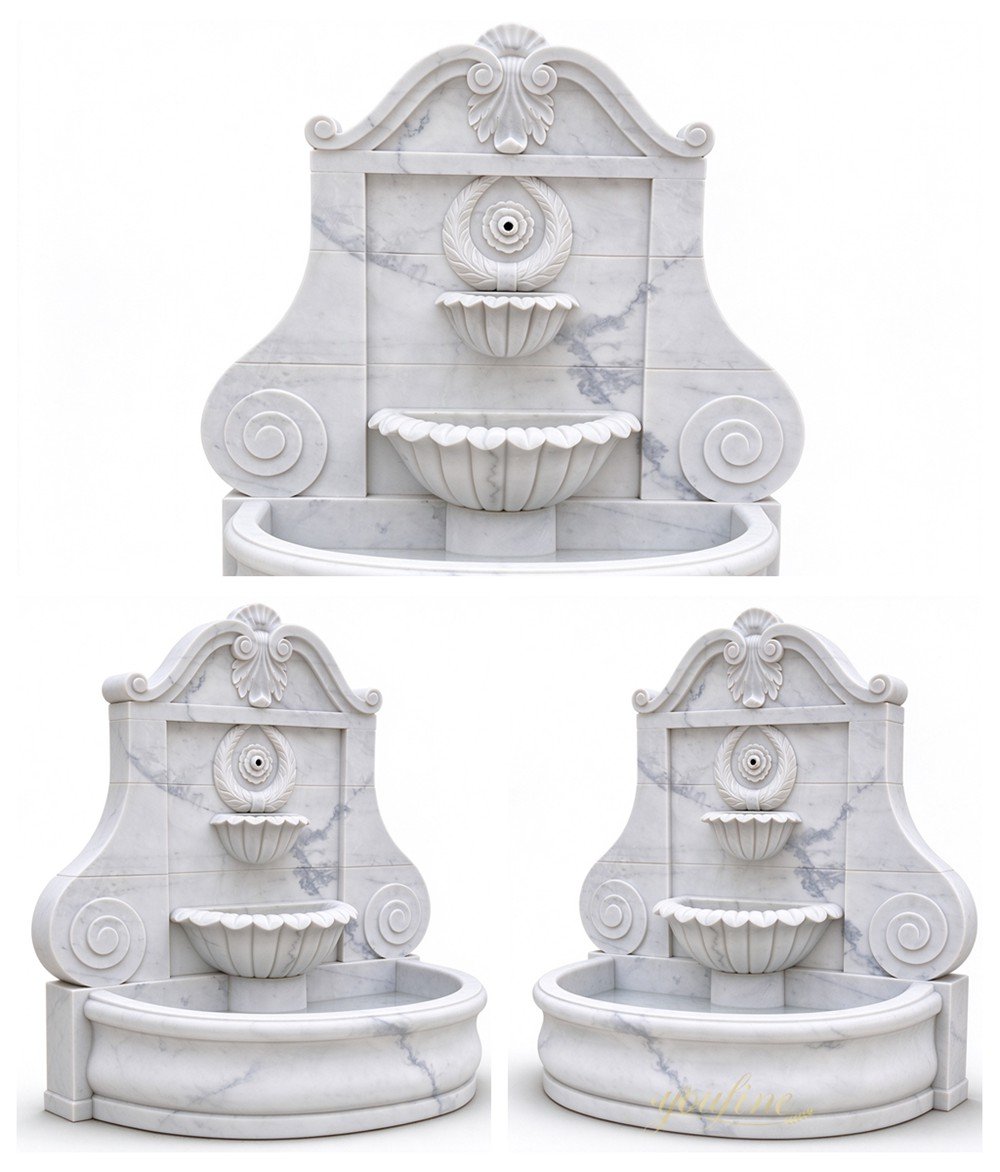 european neoclassical style wall fountain details
