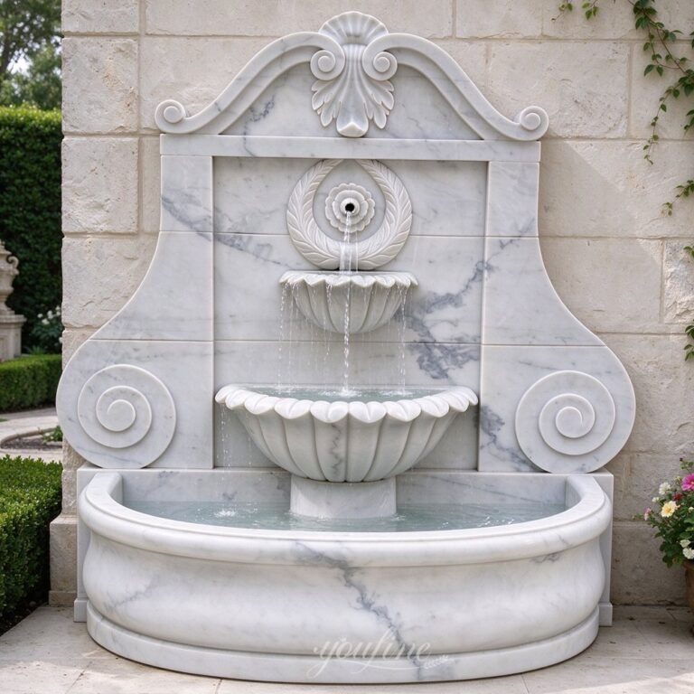 european neoclassical style wall fountain for yard decor